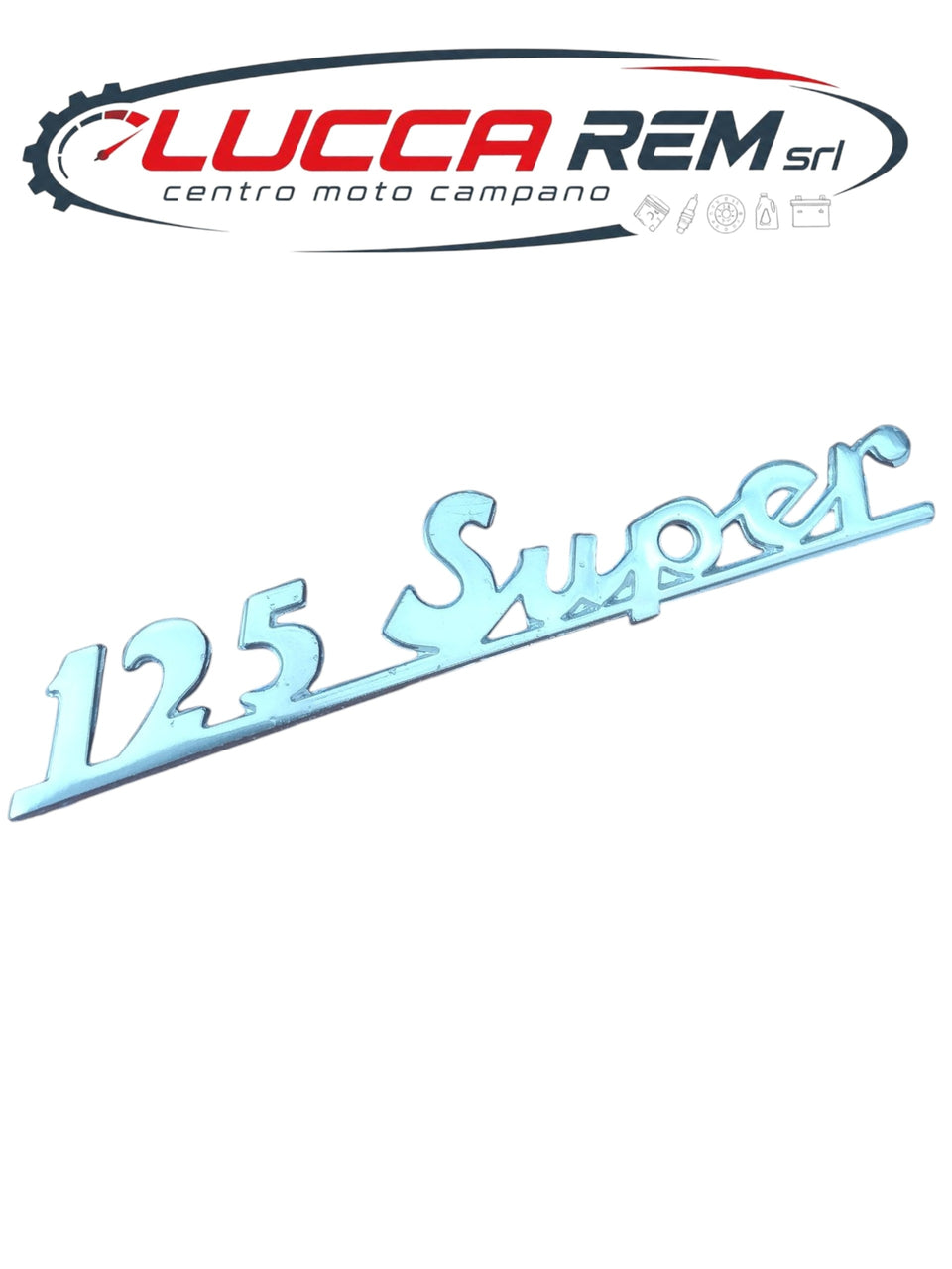 5725-P125 Targhetta Posteriore "125 SUPER" Lunghezza 115mm Vespa Super 125