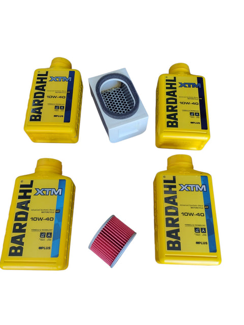 4 litri olio Bardahl xtm 10W-40 + filtro aria + filtro olio Kawasaki zr-7 750 1999 2004