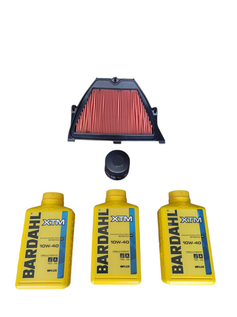 3 litri olio Bardahl xtm 10w-40 + filtro aria + filtro olio Honda cbr 600 rr 2003 2006