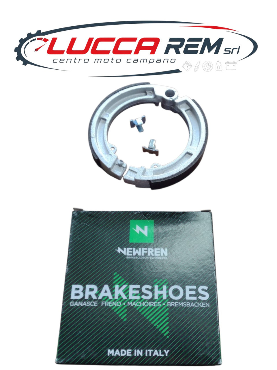 GF0162 COPPIA GANASCE  FRENO NEWFREN ANTERIORI  VESPA 50 SPECIAL 1963
