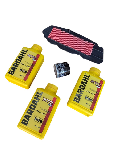 3 LITRI OLIO BARDAHL 10W30 XTC C60 100% SYNTHETIC + FILTRO OLIO + FILTRO ARIA SILVER WING 400 600