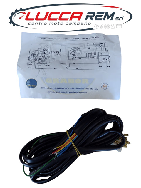 162064 Impianto Elettrico Grabor Vespa PX Prima Serie Senza Frecce