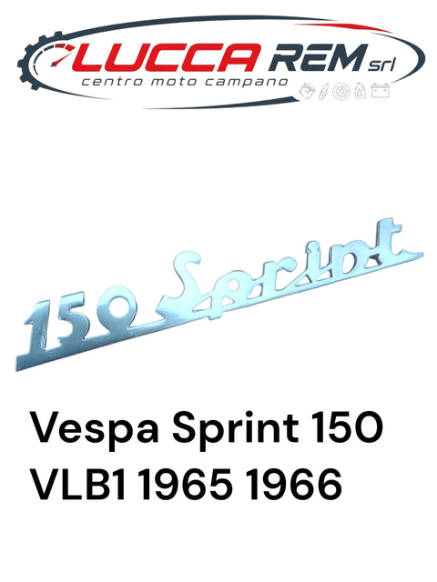 5736-P Targhetta Posteriore "150 SPRINT" Lunghezza 130mm Vespa Sprint 150 VLB1 1965 1966